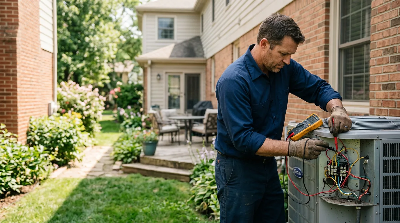 HVAC technician working near Sterling City, TX